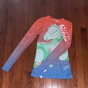 Charles Jeffrey Loverboy Red Printed Long Sleeve shirt